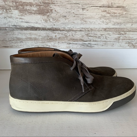 Vince Perforated Sport Suede Sneaker Boot Size 10 - Picture 3 of 13